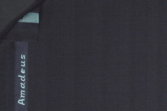Dormeuil Fabric Navy Herringbone 100% Wool (Ref-301722)