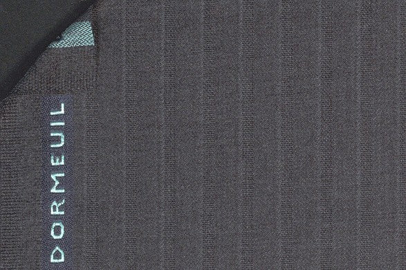Dormeuil Fabric Grey Stripe 100% Wool (Ref-301726)