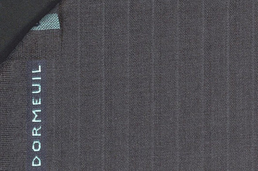 Dormeuil Fabric Grey Stripe 100% Wool (Ref-301726)