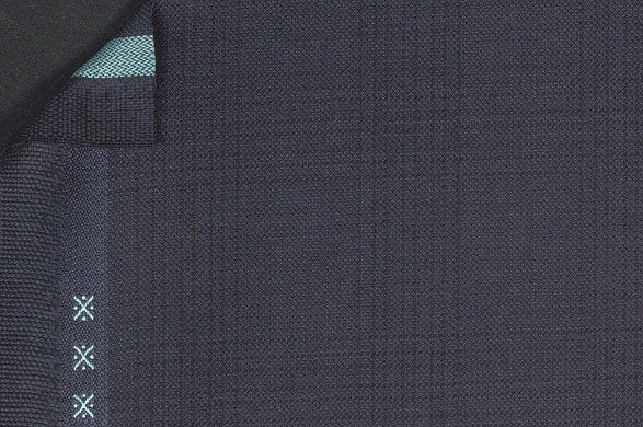 Dormeuil Fabric Navy Check 100% Wool (Ref-301727)