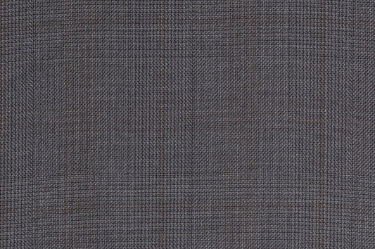 Dormeuil Fabric Grey Check 100% Wool (Ref-301729)