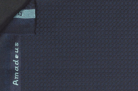 Dormeuil Fabric Navy Semi Plain 100% Wool (Ref-301730)