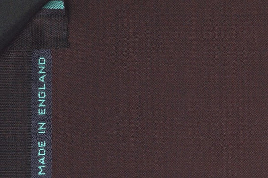 Dormeuil Fabric Burgundy Plain 100% Wool (Ref-301732)