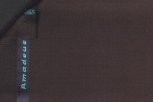 Dormeuil Fabric Brown Plain 100% Wool (Ref-301733)