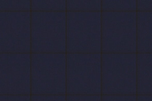 Dormeuil Fabric Navy Check 100% Wool (Ref-303367)