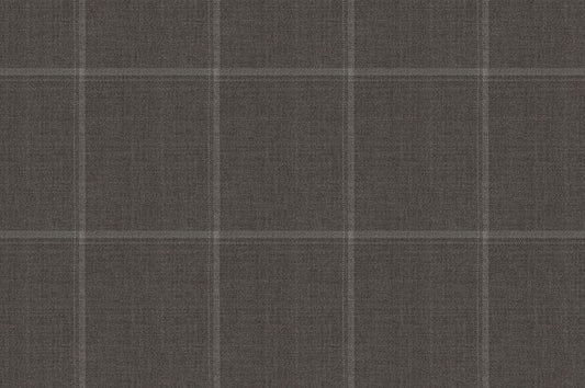 Dormeuil Fabric Grey Check 100% Wool (Ref-303368)