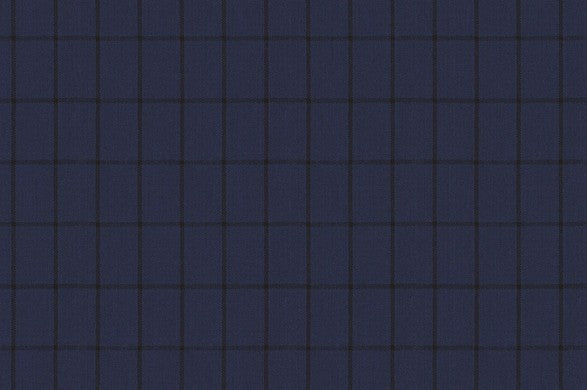 Dormeuil Fabric Blue Check 100% Wool (Ref-303430)