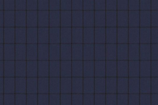 Dormeuil Fabric Blue Check 100% Wool (Ref-303430)