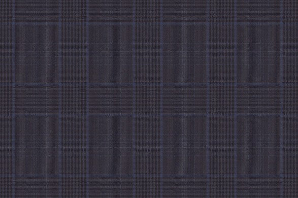 Dormeuil Fabric Blue Check 100% Wool (Ref-303431)