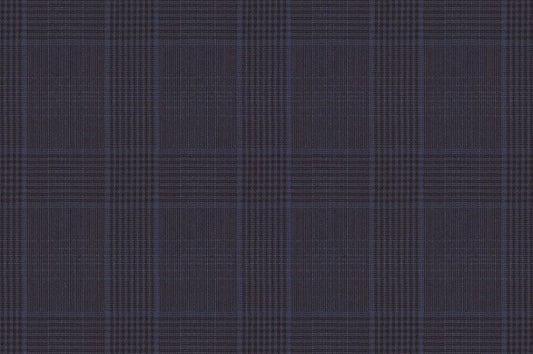 Dormeuil Fabric Blue Check 100% Wool (Ref-303431)