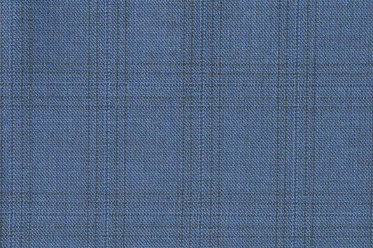 Dormeuil Fabric Grey Check 100% Wool (Ref-313008)