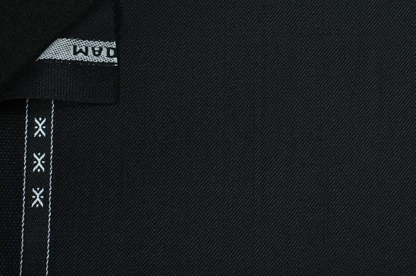 Dormeuil Fabric Black Plain 100% Wool (Ref-313054)