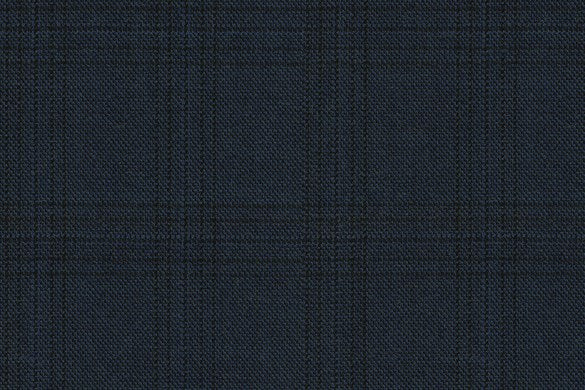 Dormeuil Fabric Navy Check 100% Wool (Ref-313071)