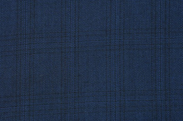 Dormeuil Fabric Navy Check 100% Wool (Ref-313071)
