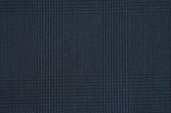Dormeuil Fabric Navy Check 100% Wool (Ref-313085)