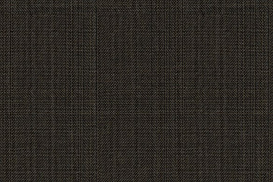 Dormeuil Fabric Brown Check 100% Wool (Ref-313088)