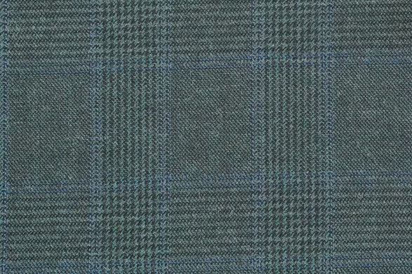 Dormeuil Fabric Green Check 100% Wool (Ref-313108)