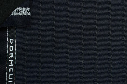 Dormeuil Fabric Navy Stripe 100% Wool (Ref-313112)