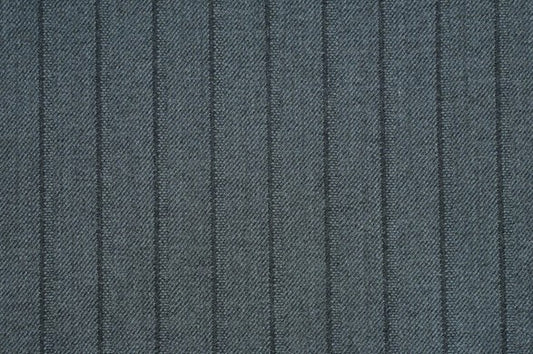 Dormeuil Fabric Grey Stripe 100% Wool (Ref-313113)