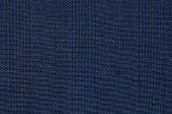 Dormeuil Fabric Navy Check 100% Wool (Ref-313120)