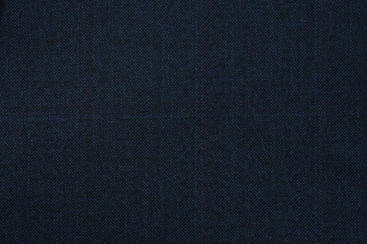 Dormeuil Fabric Navy Check 100% Wool (Ref-315078)