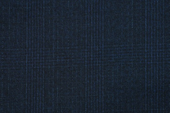Dormeuil Fabric Navy Check 100% Wool (Ref-315081)