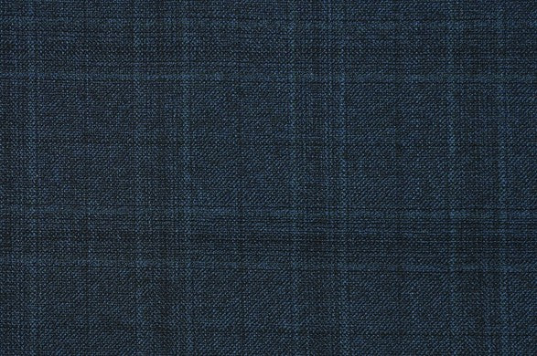 Dormeuil Fabric Navy Check 100% Wool (Ref-315085)