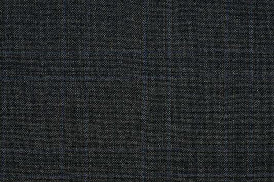 Dormeuil Fabric Brown Check 100% Wool (Ref-315086)