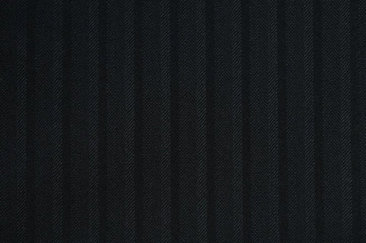 Dormeuil Fabric Black Herringbone 100% Wool (Ref-315097)