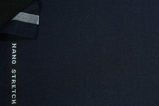 Dormeuil Fabric Navy Plain 100% Wool (Ref-315098)