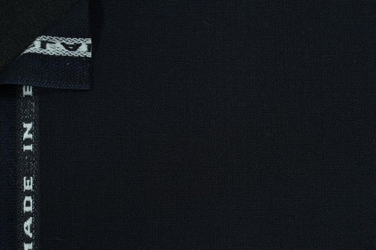Dormeuil Fabric Navy Plain 100% Wool (Ref-315401)