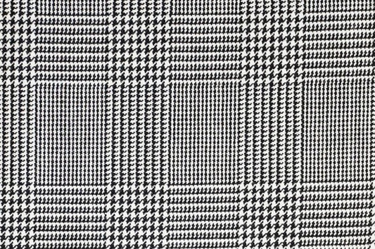 Dormeuil Fabric Black/White Check 100% Wool (Ref-321013)
