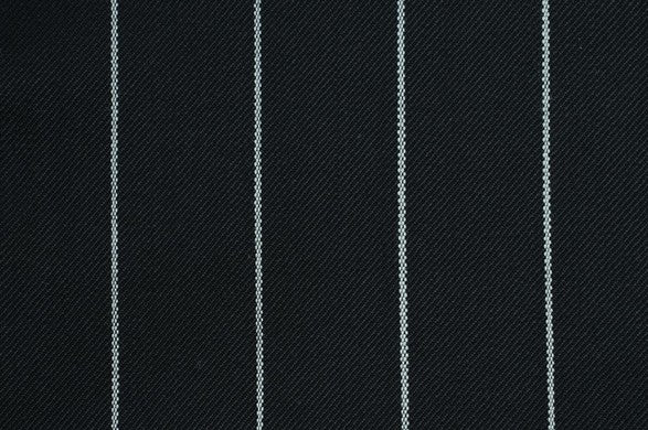 Dormeuil Fabric Black Stripe 100% Wool (Ref-321015)