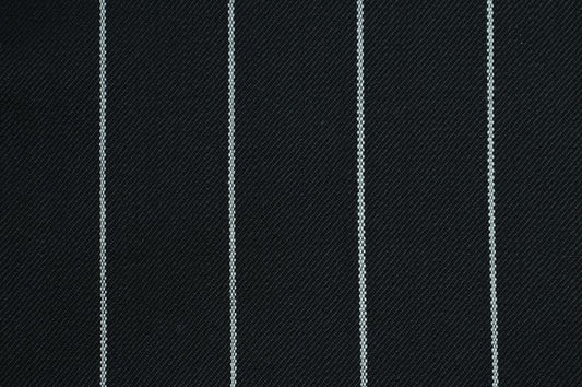 Dormeuil Fabric Black Stripe 100% Wool (Ref-321015)