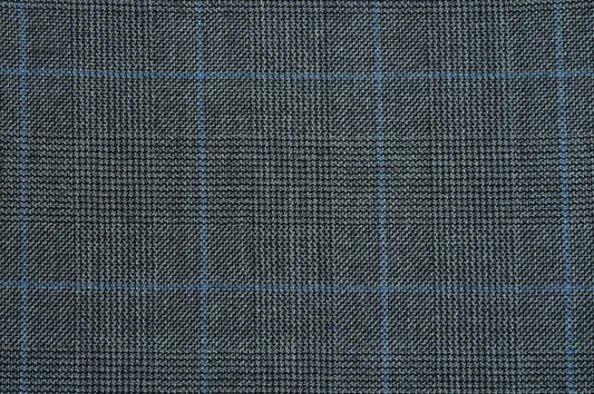 Dormeuil Fabric Grey Check 100% Wool (Ref-321034)