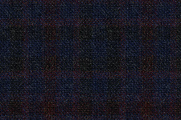 Dormeuil Fabric Navy Check 100% Wool (Ref-414001)