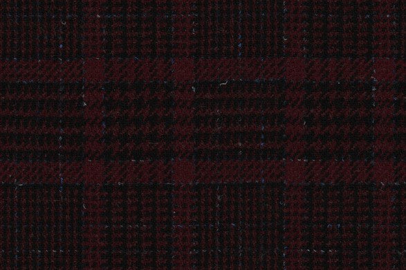Dormeuil Fabric Burgundy Check 100% Wool (Ref-414007)