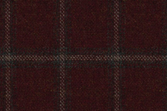 Dormeuil Fabric Rust Check 100% Wool (Ref-414013)