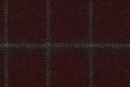 Dormeuil Fabric Rust Check 100% Wool (Ref-414013)