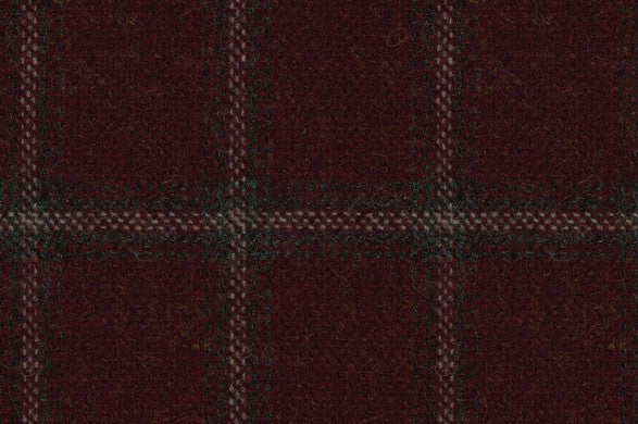Dormeuil Fabric Rust Check 100% Wool (Ref-414013)