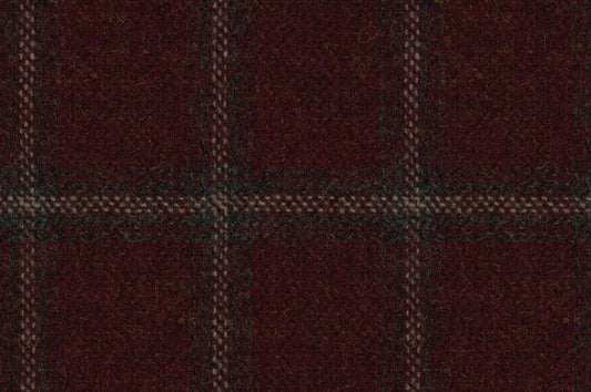 Dormeuil Fabric Rust Check 100% Wool (Ref-414013)