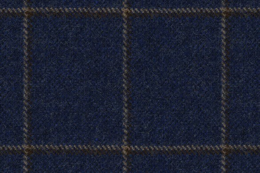 Dormeuil Fabric Blue Check 100% Wool (Ref-414017)