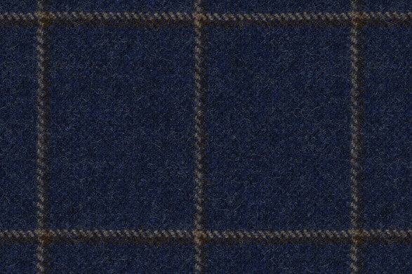 Dormeuil Fabric Blue Check 100% Wool (Ref-414017)