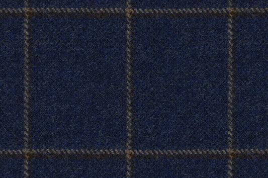 Dormeuil Fabric Blue Check 100% Wool (Ref-414017)