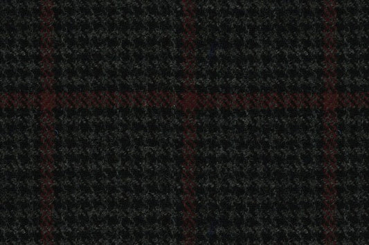 Dormeuil Fabric Grey Check 100% Wool (Ref-414025)