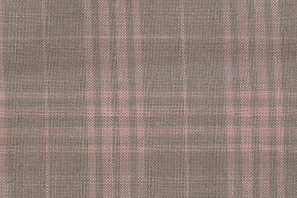 Dormeuil Fabric Beige Check 45% Wool 45% Linen 10% Silk (Ref-417012)