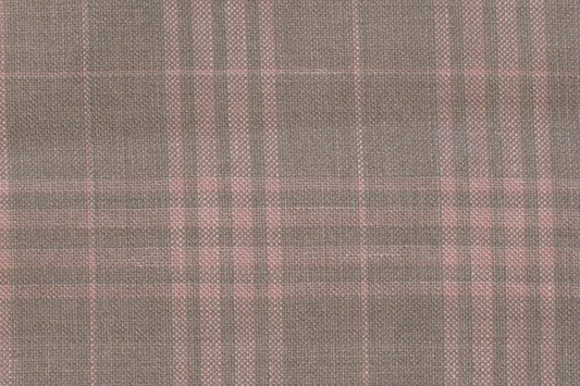 Dormeuil Fabric Beige Check 45% Wool 45% Linen 10% Silk (Ref-417012)