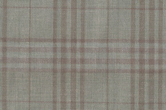 Dormeuil Fabric Green Check 45% Wool 45% Linen 10% Silk (Ref-417014)