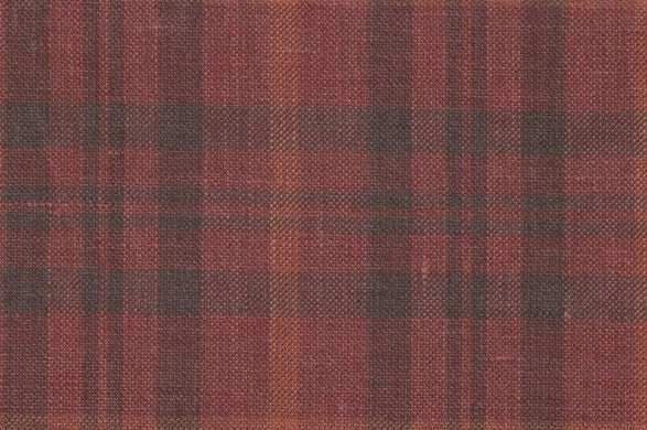 Dormeuil Fabric Red Check 45% Wool 45% Linen 10% Silk (Ref-417019)
