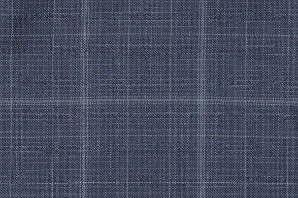 Dormeuil Fabric Navy Check 45% Wool 45% Linen 10% Silk (Ref-417021)
